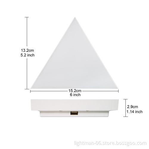 DIY Smart Phone App Controlled RGB Color Triangle Splicing Modular Panels Night Light for Home Decor